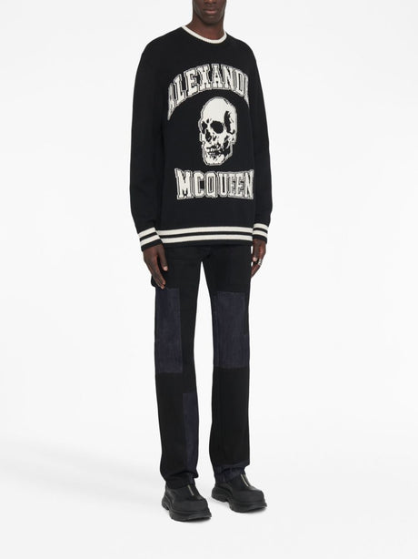 ALEXANDER MCQUEEN Logo Print Organic Cotton Sweatshirt