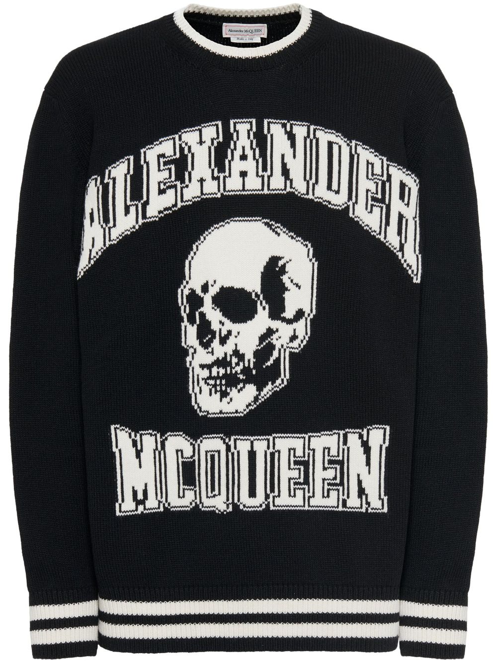 ALEXANDER MCQUEEN リッチな黒いスカルセーター