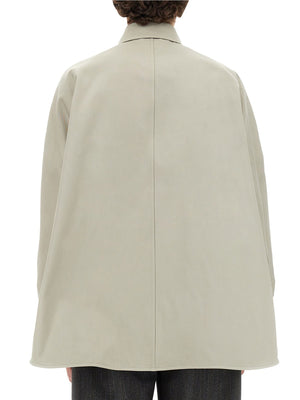 BOTTEGA VENETA Cotton Twill Overshirt - Oversize Fit, Size 46 IT