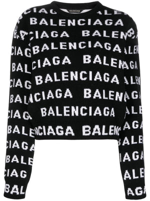 BALENCIAGA 豪華なブラックウールセーター - SS24コレクション