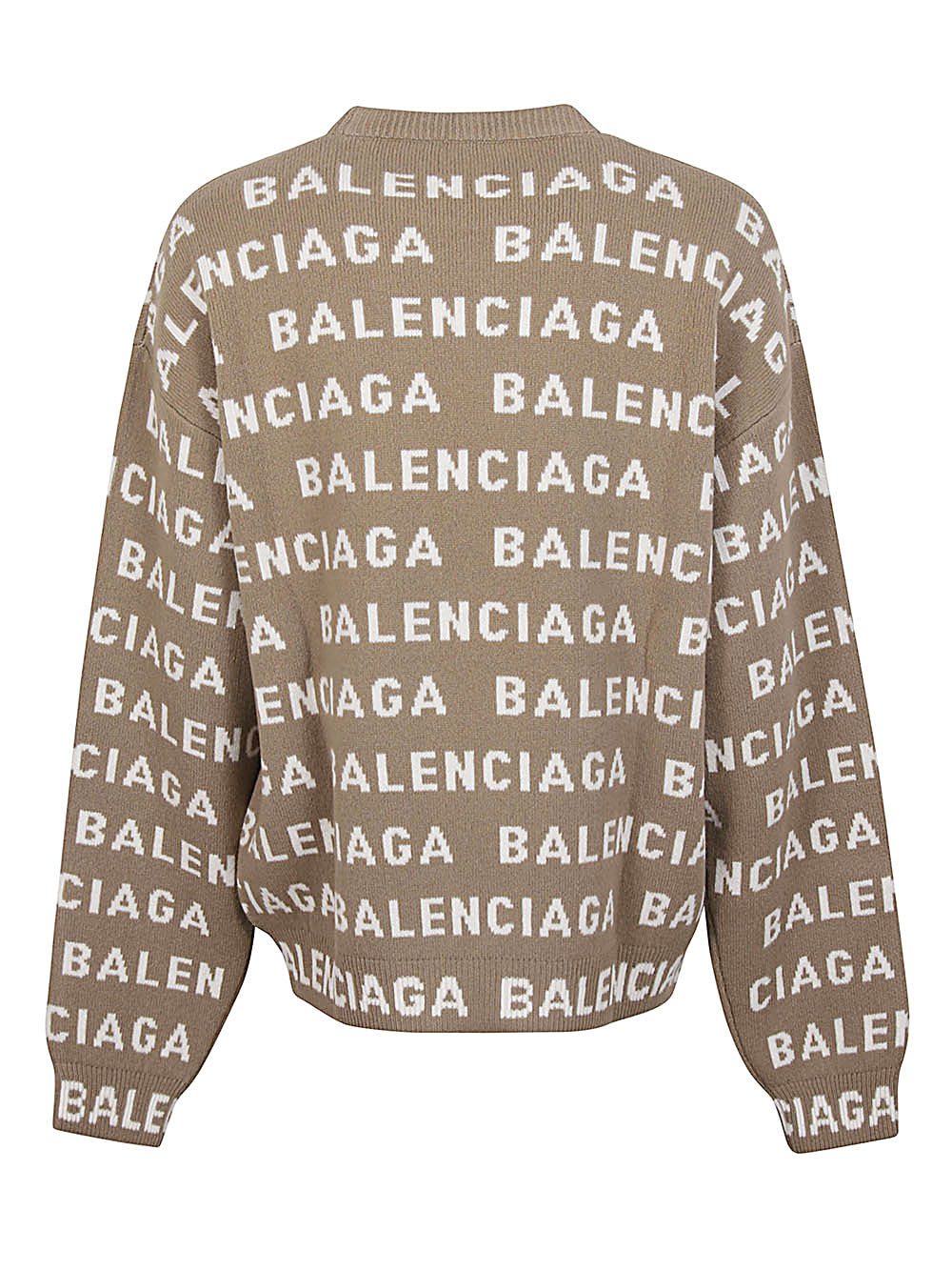 BALENCIAGA Allover Logo Crewneck Sweater for Men