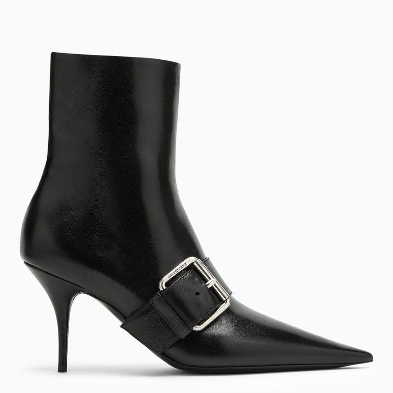 BALENCIAGA Women’s Knife Boot with Silver Buckle