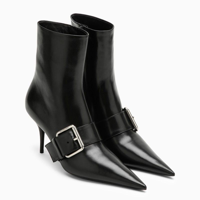 BALENCIAGA Women’s Knife Boot with Silver Buckle