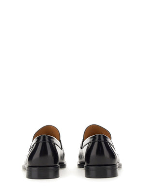 Ferragamo Classic Leather Moccasins with Gancini Hook