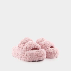 BALENCIAGA Furry Platform Sandals