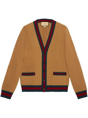 GUCCI Men's Wool Cardigan with Front Pockets