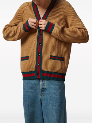 GUCCI Men's Wool Cardigan with Front Pockets