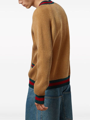 GUCCI Men's Wool Cardigan with Front Pockets