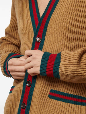 GUCCI Men's Wool Cardigan with Front Pockets