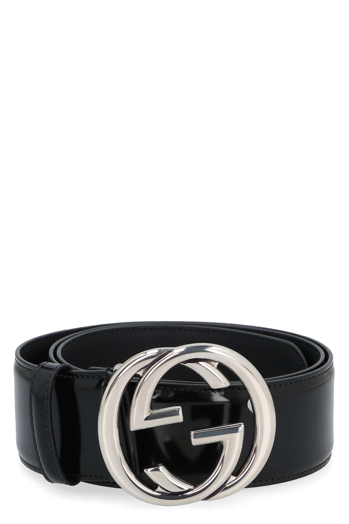 GUCCI Stylish Black Patent Leather Belt for Women - FW23