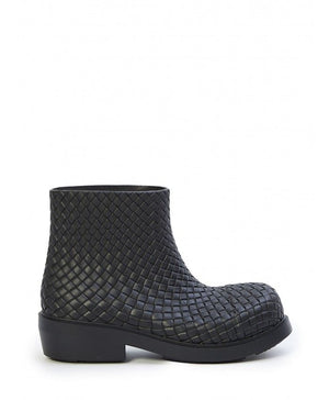 BOTTEGA VENETA Men's Fireman Biodegradable Intrecciato Ankle Boots