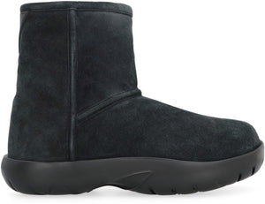 BOTTEGA VENETA Suede Ankle Boots with Shearling Lining