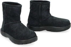 BOTTEGA VENETA Suede Ankle Boots with Shearling Lining