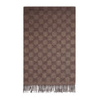 GUCCI Luxurious Cashmere Scarf in Rich Brown for Women - Must-have Accessory for SS24