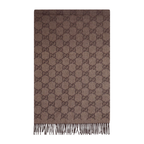 GUCCI Luxurious Cashmere Scarf in Rich Brown for Women - Must-have Accessory for SS24