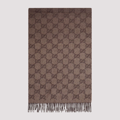 GUCCI Luxurious Cashmere Scarf in Rich Brown for Women - Must-have Accessory for SS24