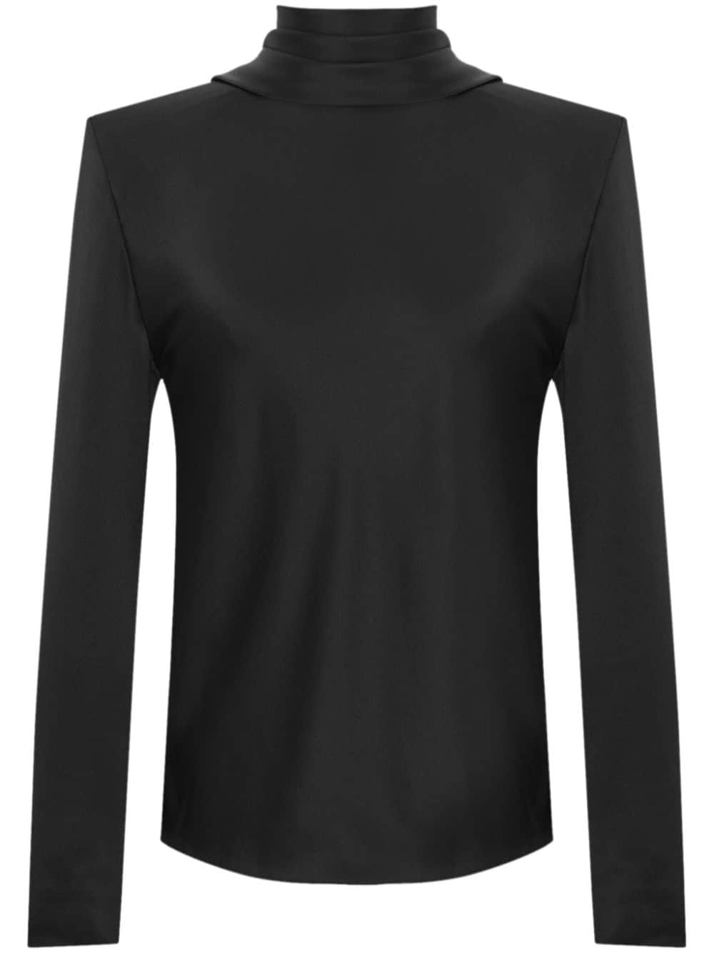 SAINT LAURENT Long Sleeve Draped Top