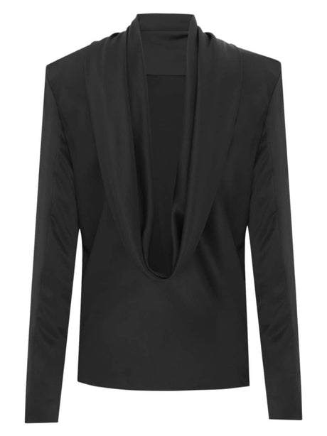 SAINT LAURENT Long Sleeve Draped Top