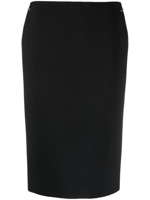 GUCCI High-Waisted Horsebit Wool Midi Skirt