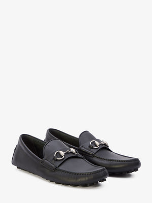 GUCCI Premium Leather Loafers with Metal Horsebit