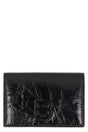 BALENCIAGA Mini Leather Wallet with Snap Closure