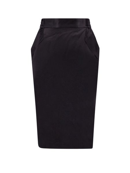 SAINT LAURENT Silk Midi Skirt