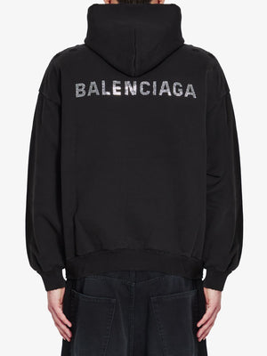 BALENCIAGA バックブラックフーディー