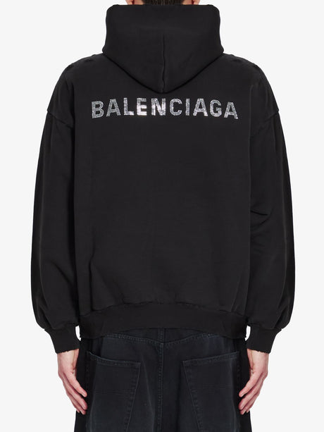 BALENCIAGA バックブラックフーディー