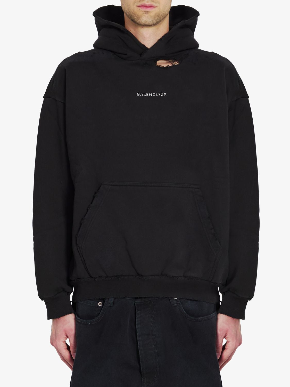 BALENCIAGA バックブラックフーディー