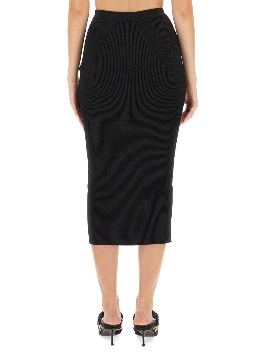 ALEXANDER MCQUEEN Knit Pencil Skirt - Slim Fit, Size S