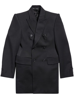 BALENCIAGA Women's Wool Double-Breasted Hourglass Jacket