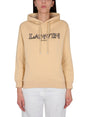 LANVIN Embroidered Logo Sweatshirt with Drawstring Hood (Women)