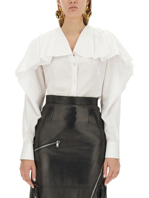 ALEXANDER MCQUEEN Draped Cotton Shirt - Size 40 IT