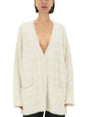 BALENCIAGA Oversized Jacquard Faux Fur Cardigan - Women's Size S