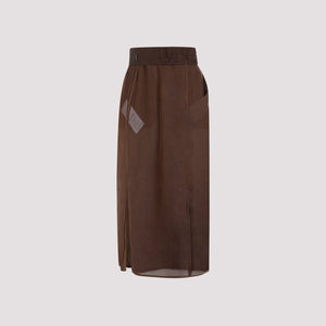 SAINT LAURENT Elegant Silk Midi Skirt for Women