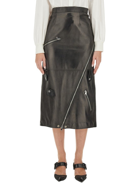 ALEXANDER MCQUEEN Elegantly Crafted Midi Skirt - Size 40 IT