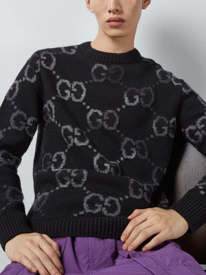 GUCCI Timeless GG-Jacquard Cashmere Jumper