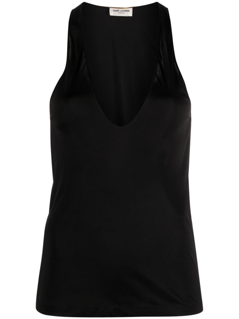 SAINT LAURENT Deep Neckline Sleeveless T-Shirt for Women