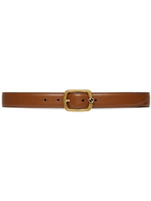 GUCCI Men's Black Leather and GG Textile Supreme Belt - SS24 Collection