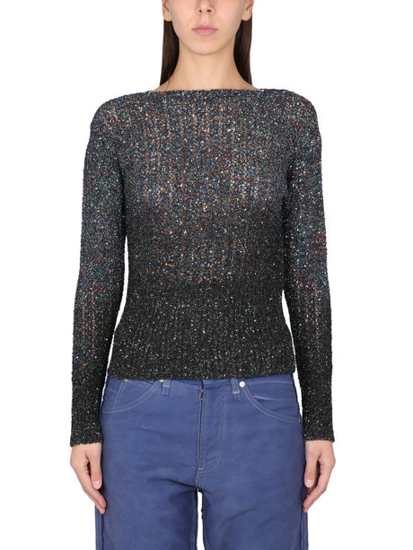 MAISON MARGIELA Sequined Boat Neck Shirt for Women