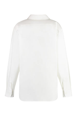 GUCCI White Rounded Hem Cotton Shirt for Women