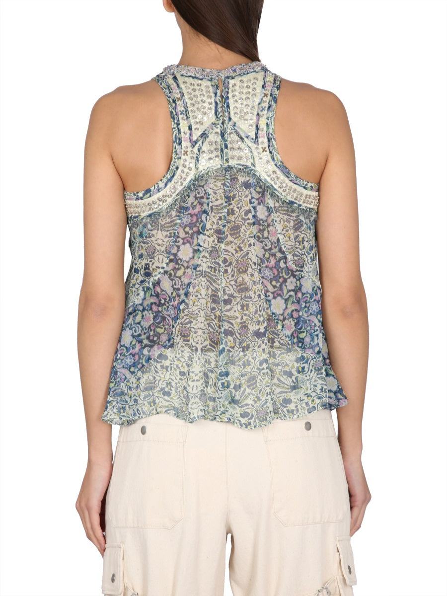 ISABEL MARANT Embroidered Silk Top for Women