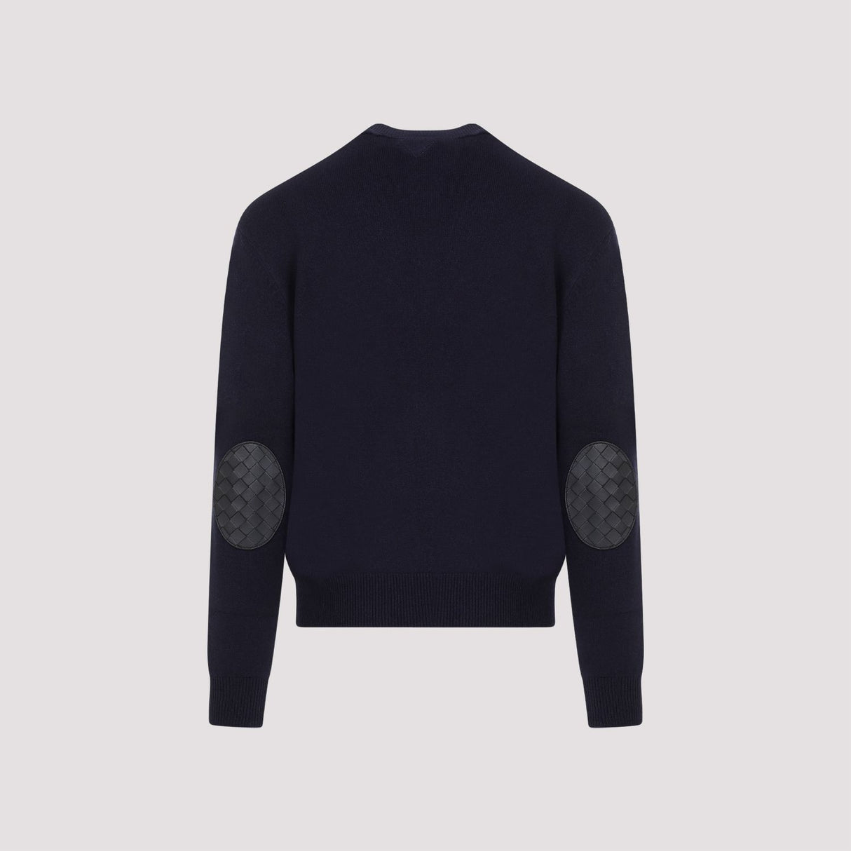 BOTTEGA VENETA Crew-Neck Cashmere Sweater with Elbow Patches for Men