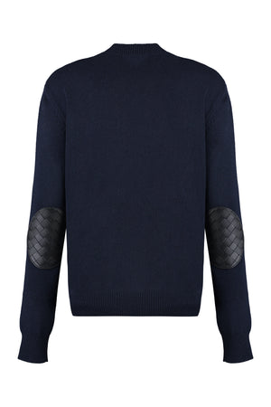 BOTTEGA VENETA Cashmere Sweater with Leather Elbow Patches