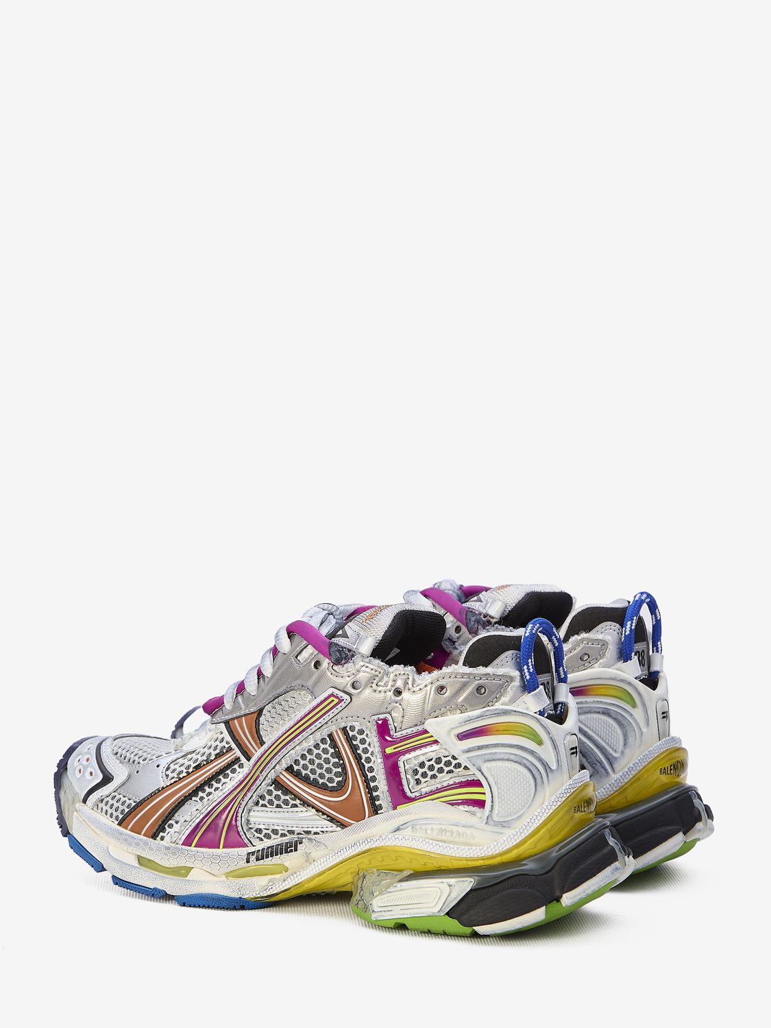 BALENCIAGA Women's Multicolor Technical Fabric Runner Sneakers - SS24 Collection