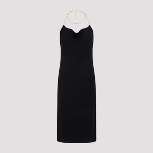 BOTTEGA VENETA Women's Black Viscose Dress for SS24