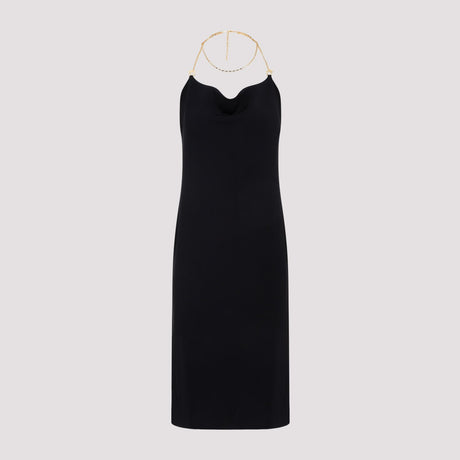 BOTTEGA VENETA Women's Black Viscose Dress for SS24