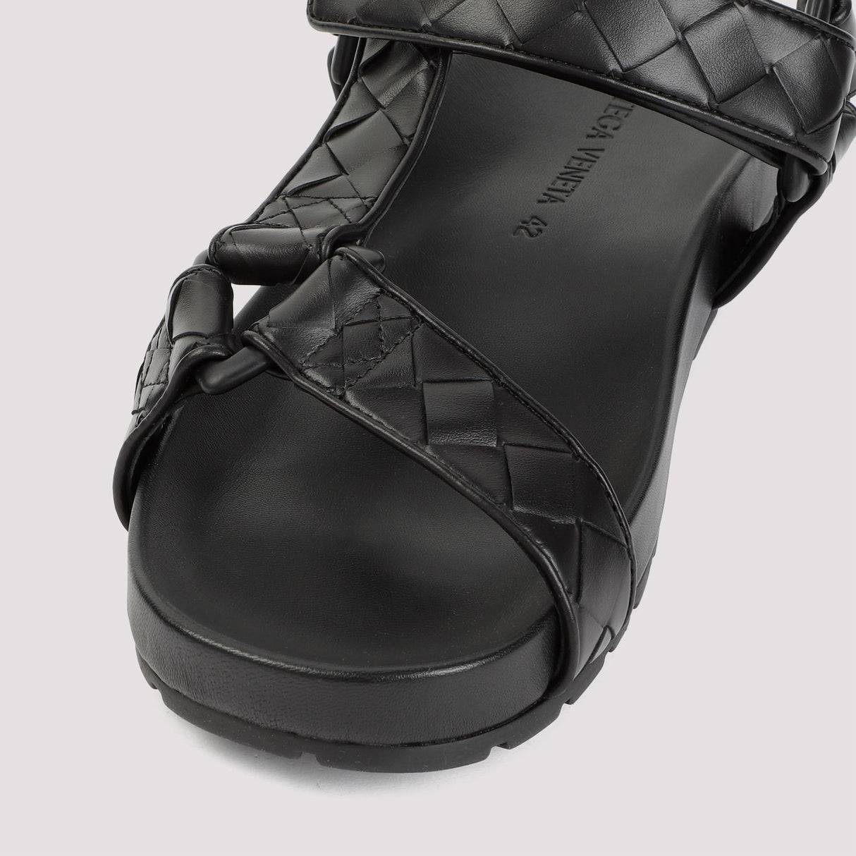 BOTTEGA VENETA Woven Pattern Leather Sandals