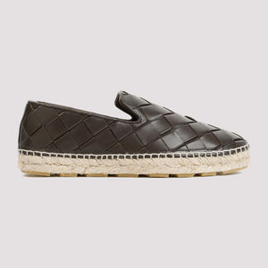 BOTTEGA VENETA Stylish Brown Leather Espadrilles for Women