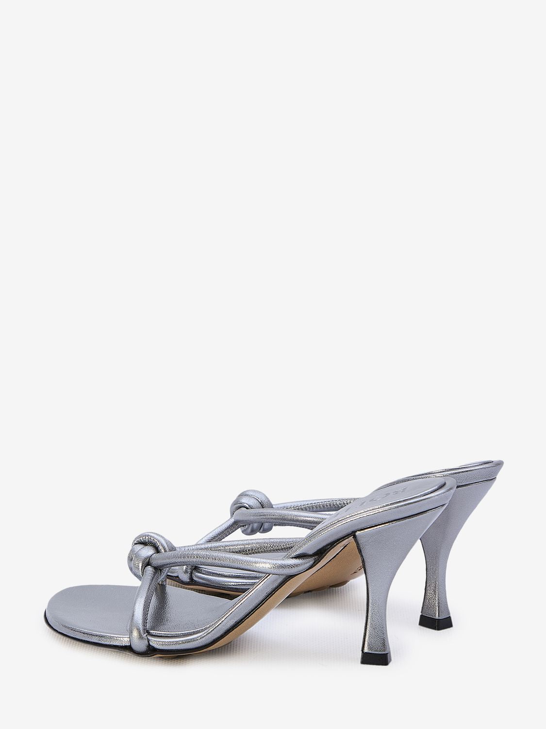 BOTTEGA VENETA High-Heel Mini Sandals with Interlacing Straps - 8CM